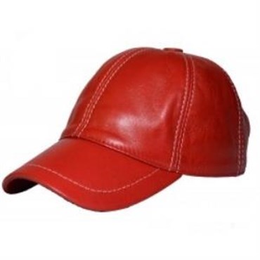 Deri Erkek Beyzbol Kep Şapka (Gerçek Deri )