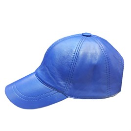 Mavi renk-spor deri şapka beyzbol unisex